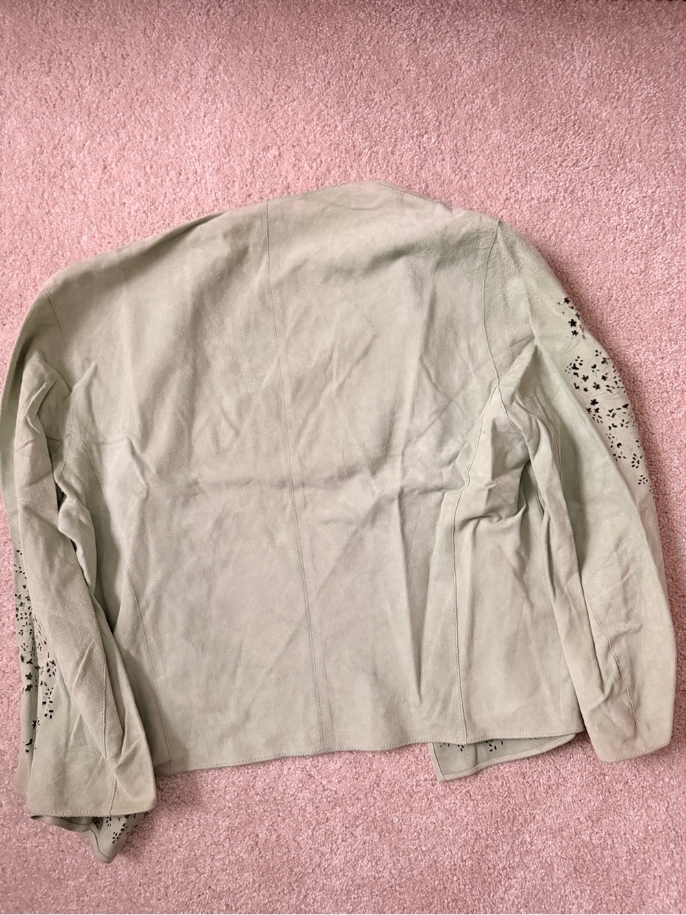Valentino Laser-Cut Floral Leather Jacket - Picture 2 of 2